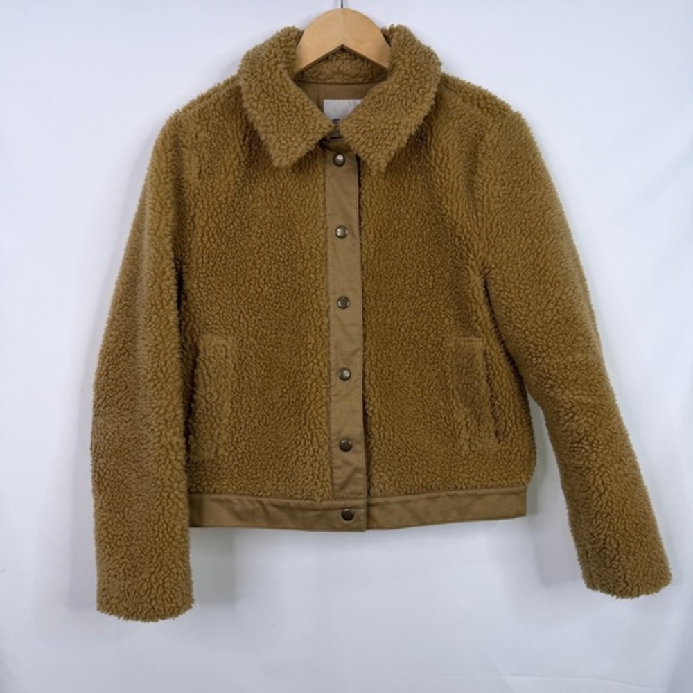 Madewell Sherpa Portland Boxy Crop Jacket Womens Size S - Picture 9 of 9
